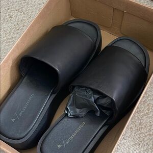 Anthropologie Black Platform Sandals